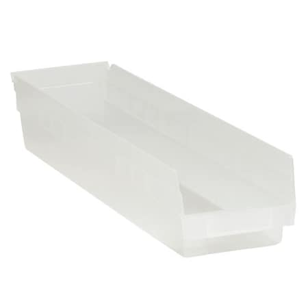 Bsc Preferred 23 5/8 x 4 1/8 x 4'' Clear Plastic Shelf Bin Boxes, 16PK BINPS121CL